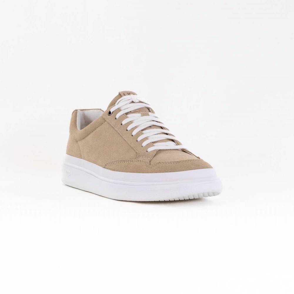 UGG Tan Suede Low-Top Sneakers with White Sole
